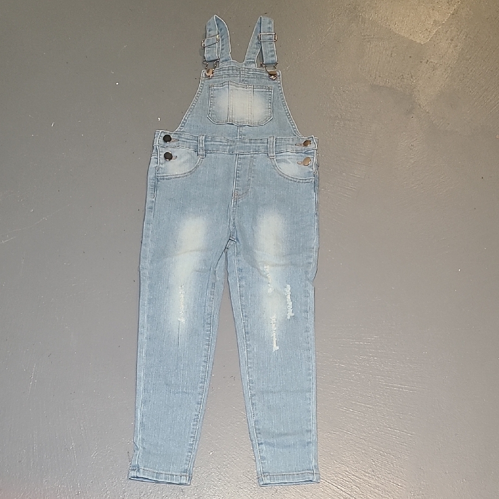 SHEIN Light Blue Denim Overalls